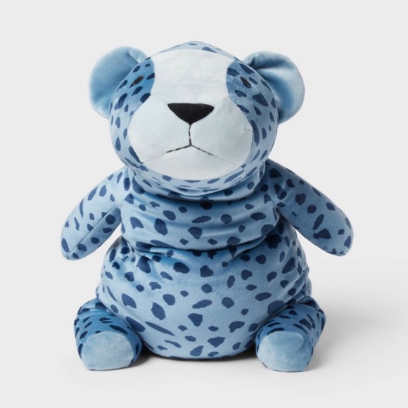 Blue Cheetah Weighted Plush Throw Pillow - Pillowfort - Picture 2 of 11